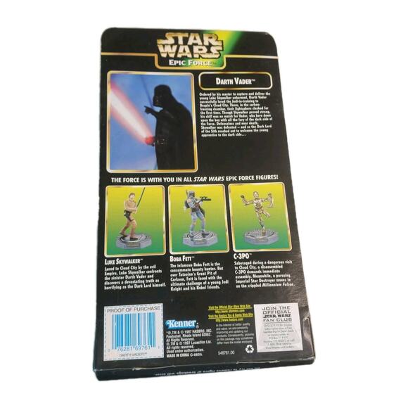 Vintage 1997 Star Wars Epic Force Darth Vader Power of the Force New Old Stock - Picture 2 of 5